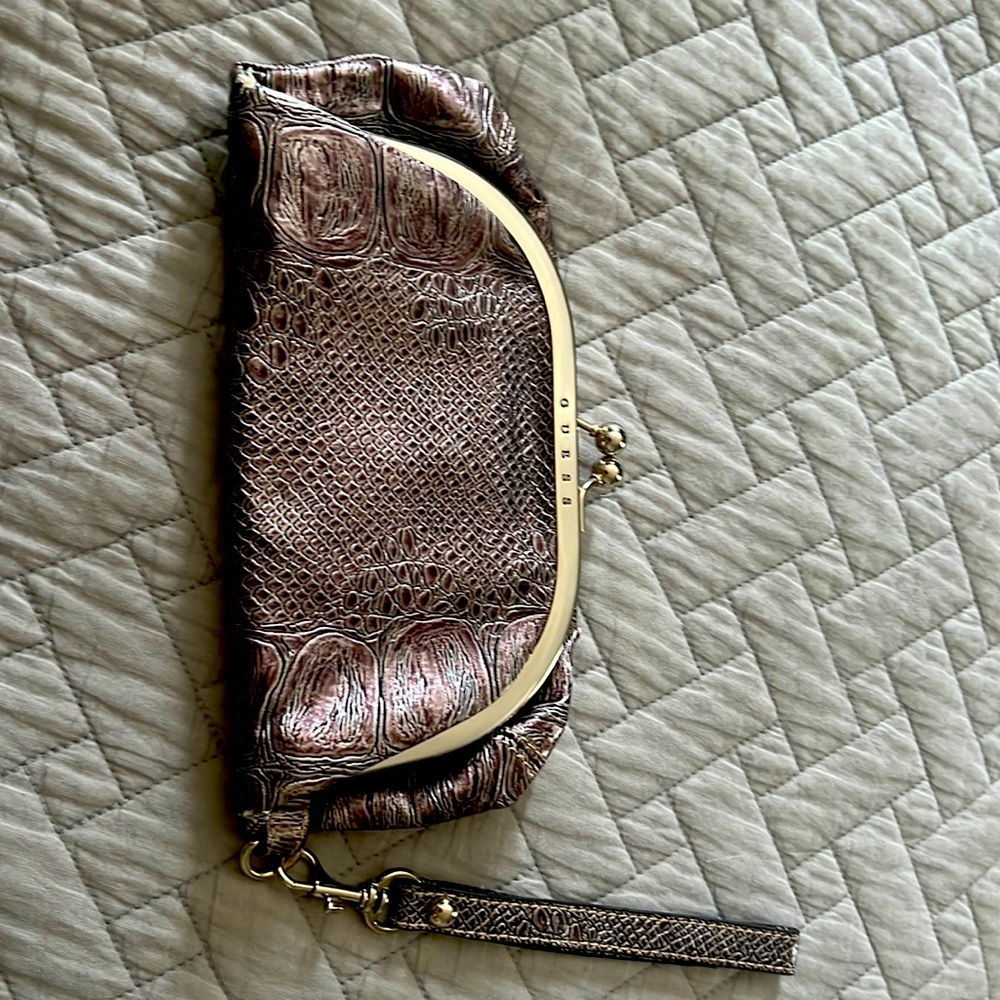 Guess snakeskin clutch